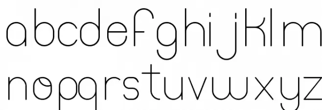 ThinfontGabofont Caratteri MINUSCOLO