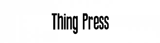 Thing Press  フリーフォントのダウンロード