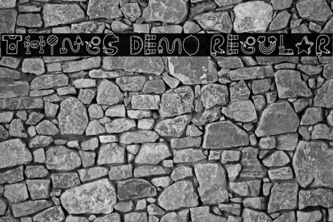 Things DEMO Regular Font examples
