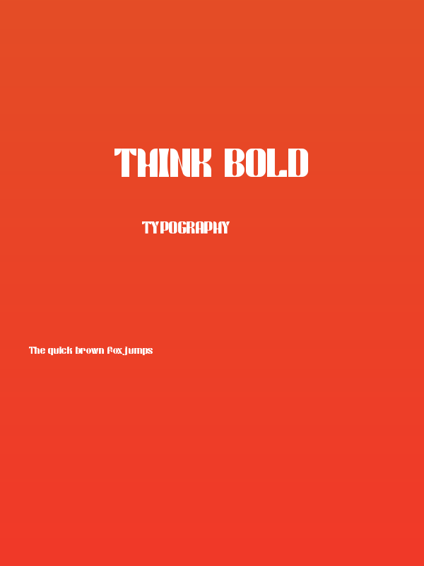 Think Bold Poster