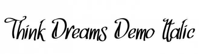 Think Dreams Demo Italic  नि: शुल्क फ़ॉन्ट्स डाउनलोड