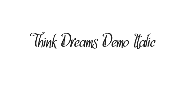 Think Dreams Demo Italic Logo