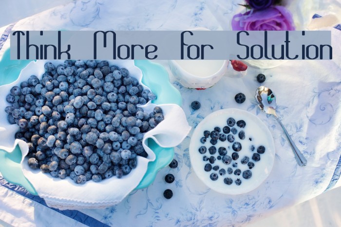 Think More for Solution Font examples