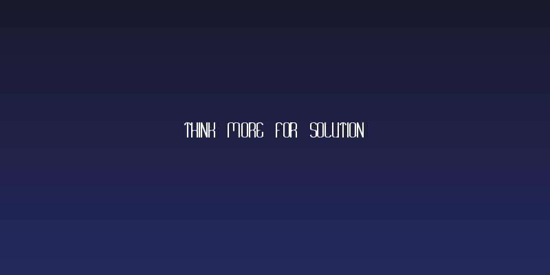 Think More for Solution Social Header
