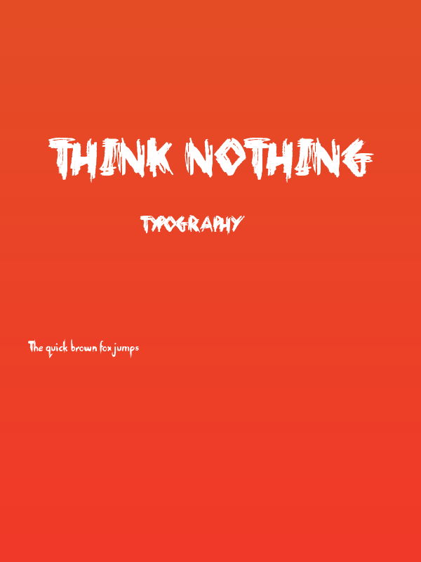 Think Nothing Poster