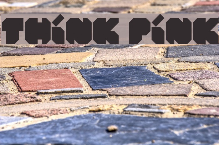 Think Pink Font examples