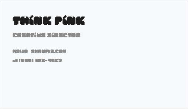 Think Pink Business Card