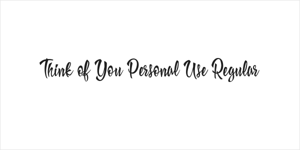 Think of You Personal Use Regular Logo