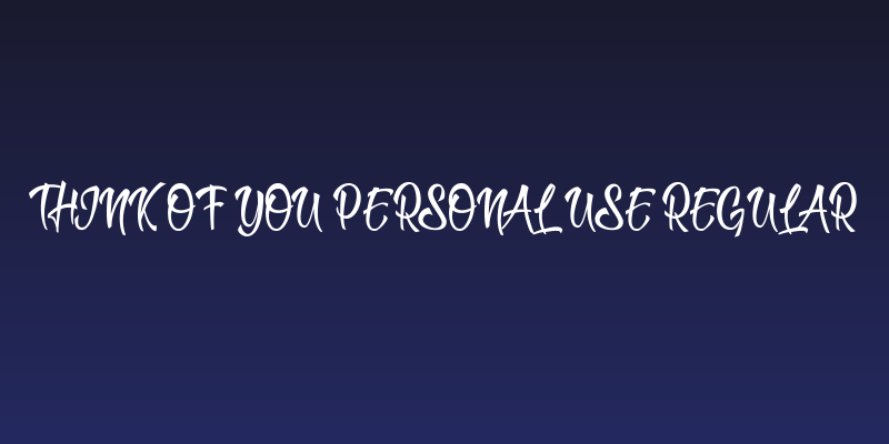 Think of You Personal Use Regular Social Header