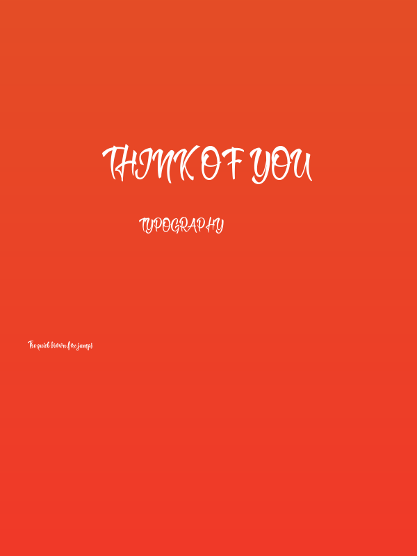 Think of You Poster