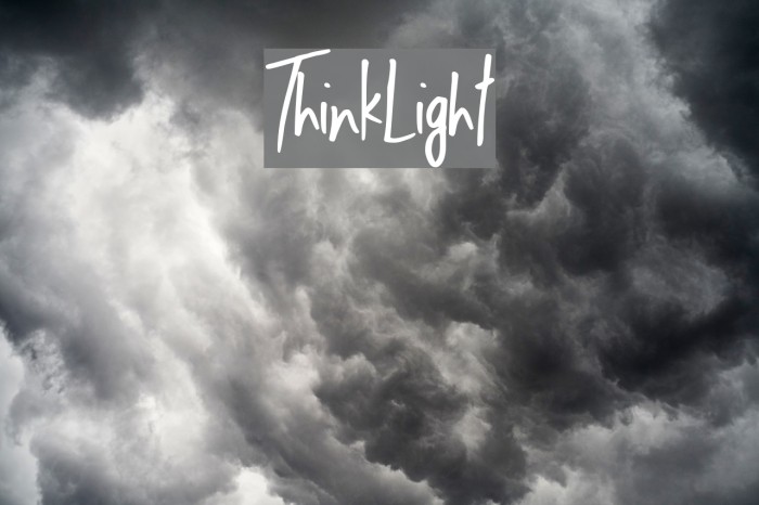 ThinkLight Font examples
