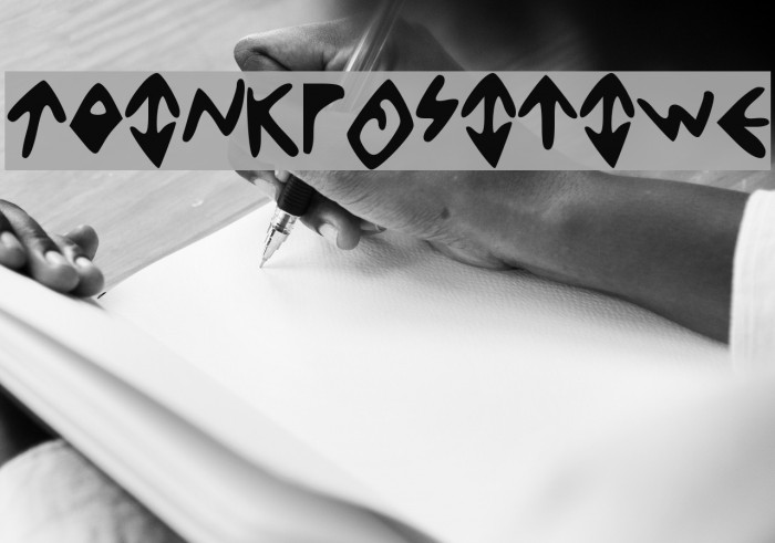 ThinkPositive Font examples