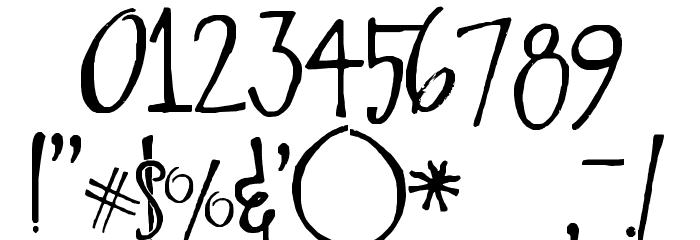 Thinking of You フォント その他の文字