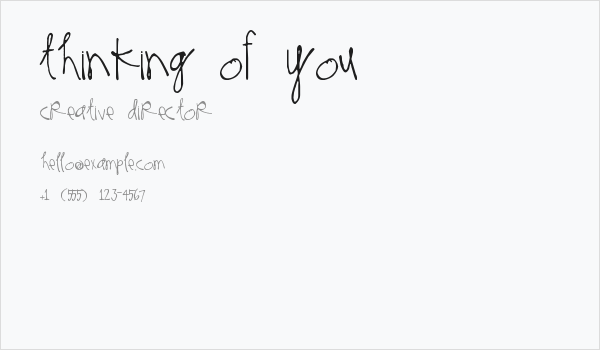 Thinking of You Business Card