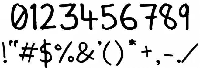 Thinly Handled Font OTHER CHARS