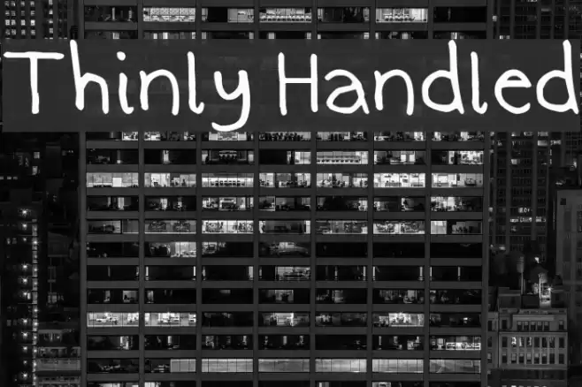 Thinly Handled Font examples