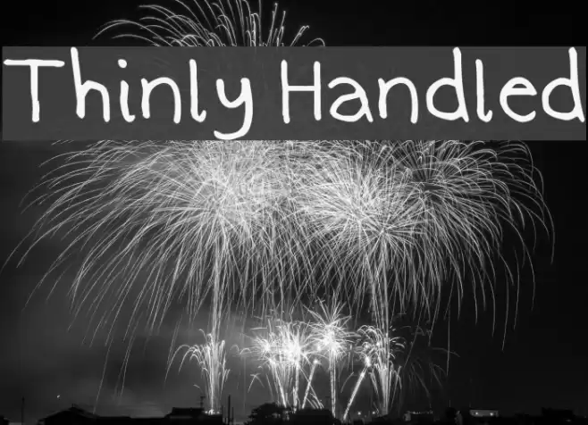 Thinly Handled Font examples