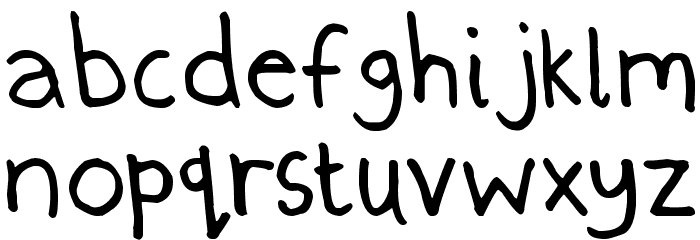 Thinly Handled Font LOWERCASE