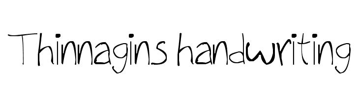 Thinnagins handwriting Font