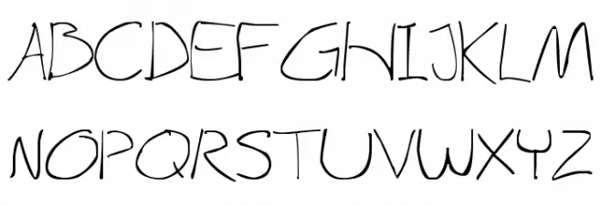 Thinnagins handwriting फ़ॉन्ट अपरकेस