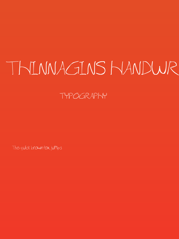 Thinnagins handwriting Poster