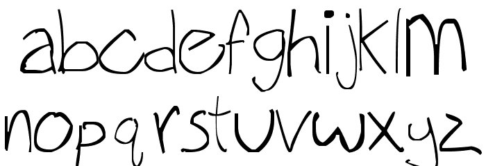 Thinnagins handwriting Font LOWERCASE