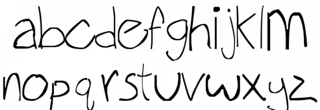 Thinnagins handwriting خط أحرف صغيرة