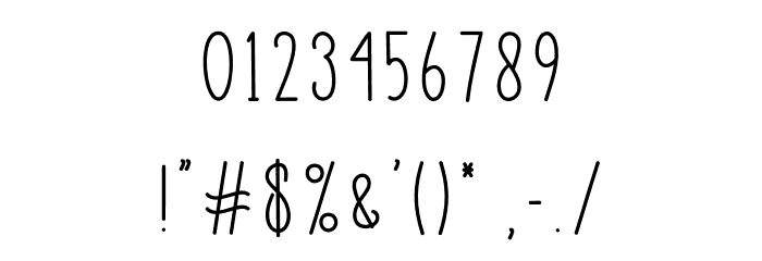 Thinner Quality Font OTHER CHARS