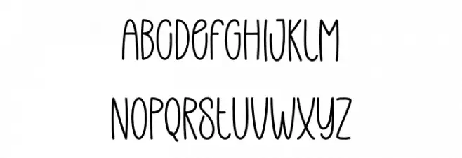 Thinner Quality Font UPPERCASE
