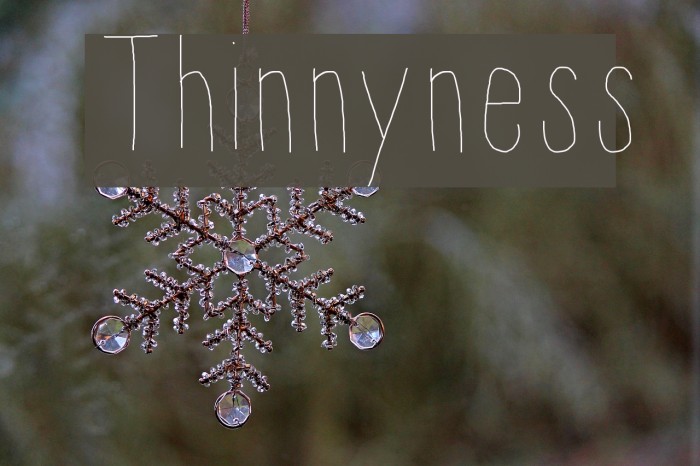 Thinnyness Font examples