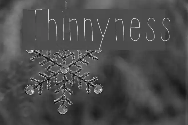 Thinnyness Font examples