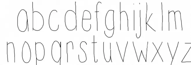 Thinnyness フォント 小文字