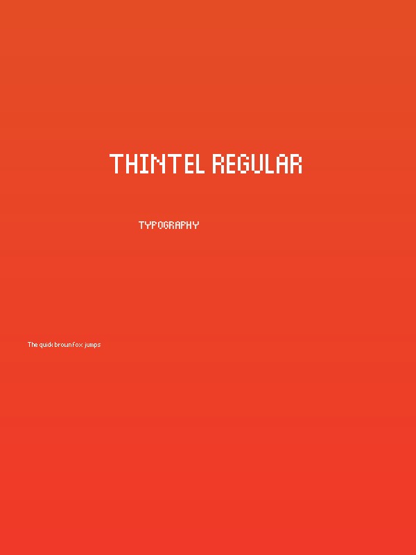 Thintel Regular Poster