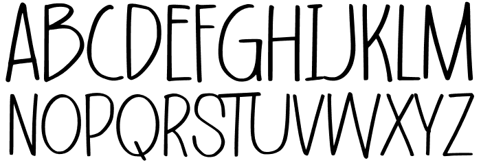 Thintoys Font LOWERCASE