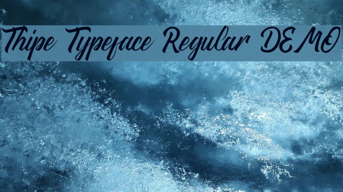 Thipe Typeface Regular DEMO Font examples