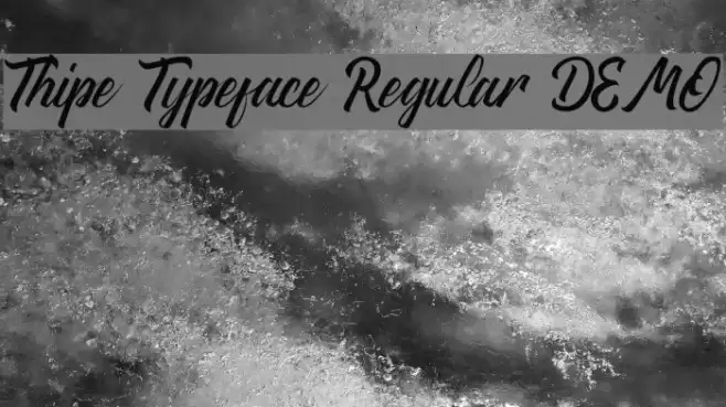 Thipe Typeface Regular DEMO Fuentes examples