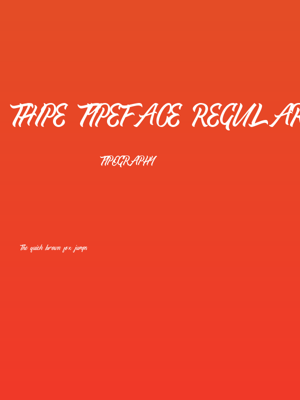 Thipe Typeface Regular DEMO Poster
