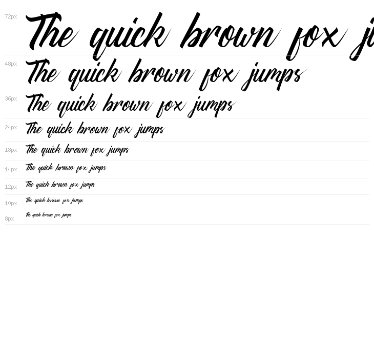 Thipe Typeface Regular DEMO Waterfall