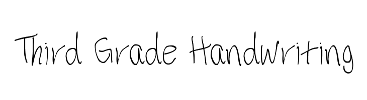 Third Grade Handwriting  Скачать бесплатные шрифты