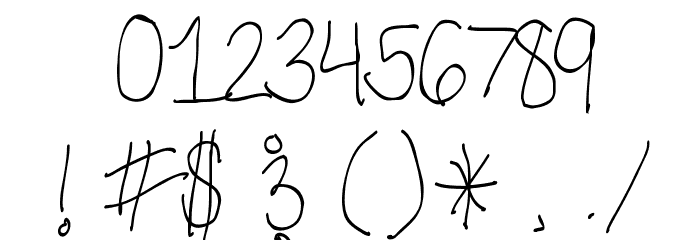 Third Grade Handwriting Font OTHER CHARS