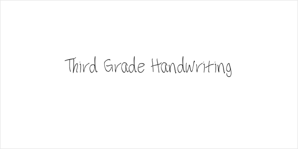 Third Grade Handwriting Logo