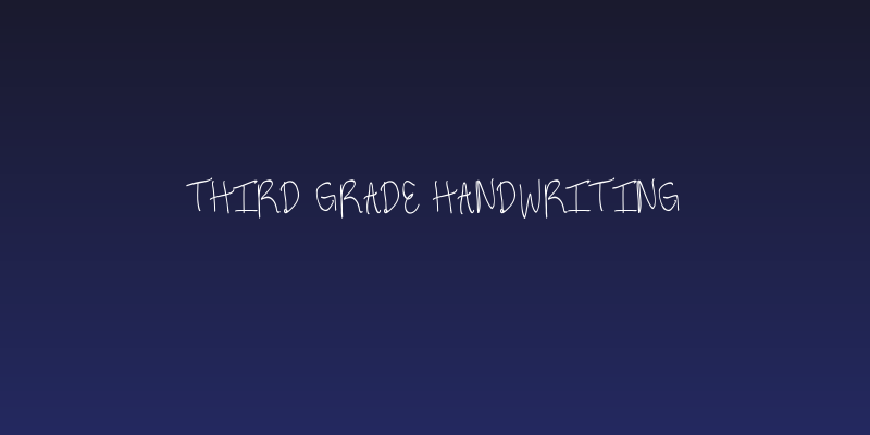 Third Grade Handwriting Social Header