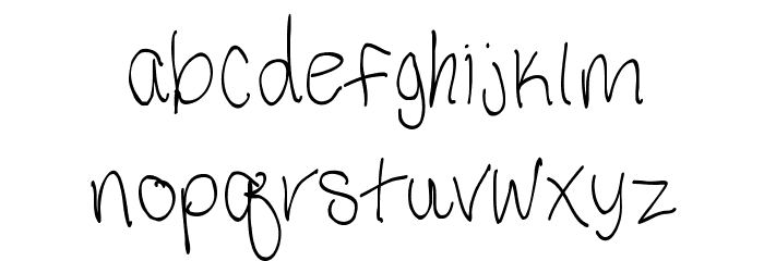Third Grade Handwriting Font LOWERCASE
