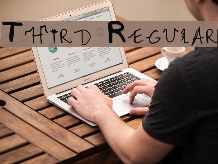 Third Regular Font examples