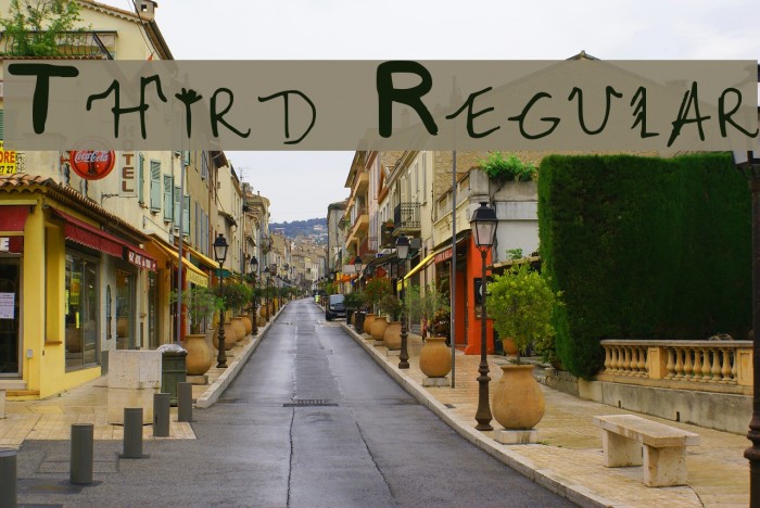 Third Regular Font examples