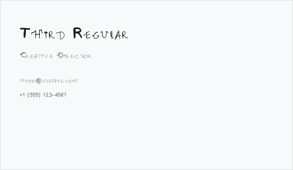 Third Regular Business Card