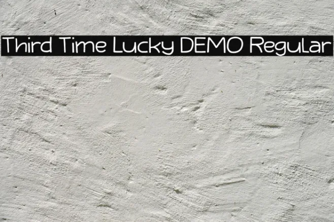 Third Time Lucky DEMO Regular Example 3