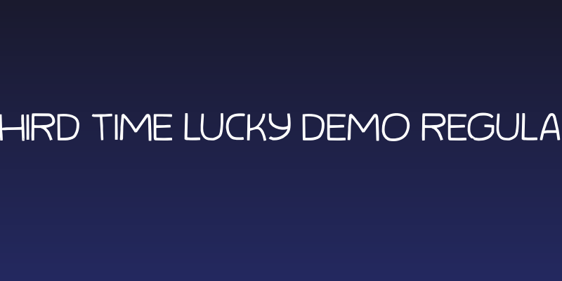 Third Time Lucky DEMO Regular Social Header