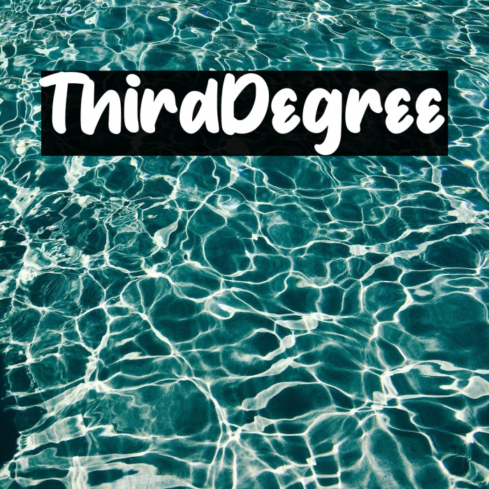 ThirdDegree Font examples