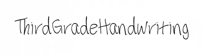 ThirdGradeHandwriting  フリーフォントのダウンロード